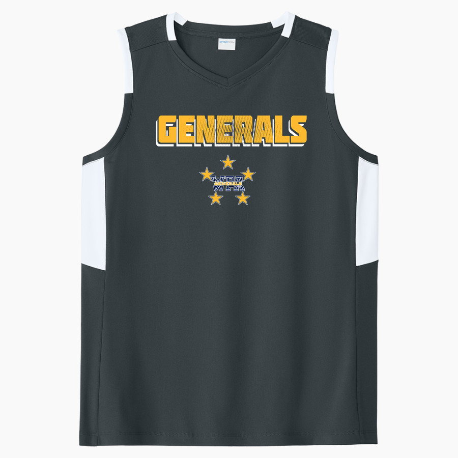 WAYNE PREP ACADEMY Generals Sport-Tek Women's Club Sleeveless V-Neck