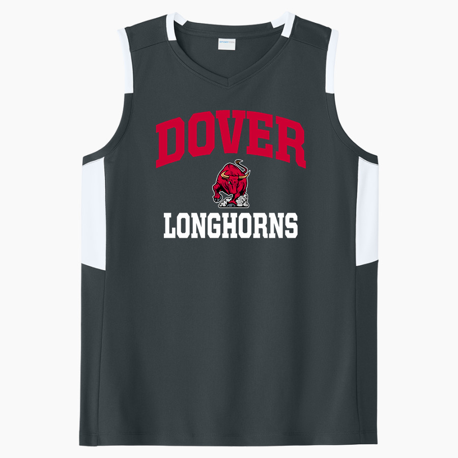 DOVER HIGH SCHOOL LONGHORNS Sport-Tek Women's Club Sleeveless V-Neck
