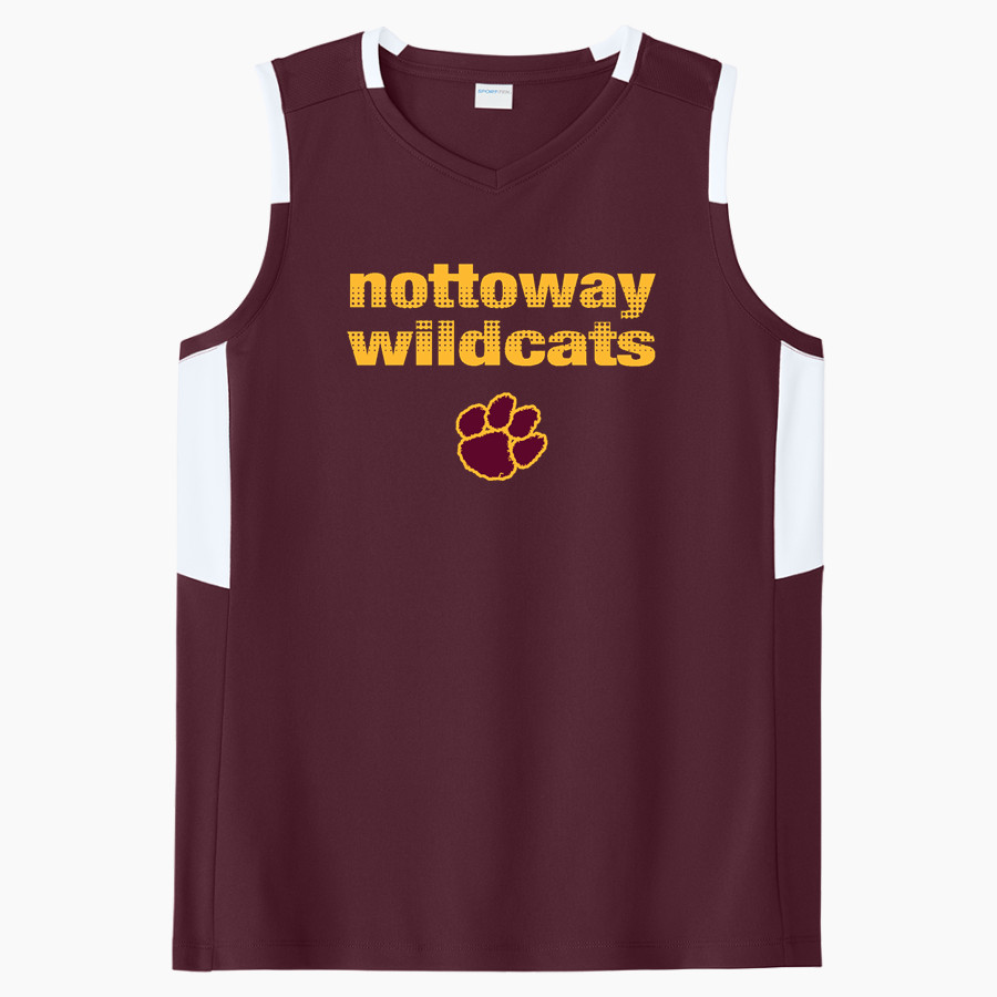 Nottoway Wildcats Sport-Tek Women's Club Sleeveless V-Neck