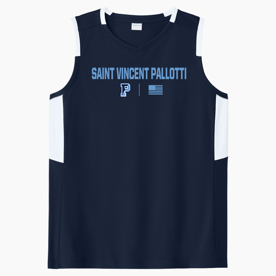 SAINT VINCENT PALLOTTI H S PANTHERS <span class="pdp-name-mascot">SAINT VINCENT PALLOTTI PANTHERS</span> Sport-Tek Women's Club Sleeveless V-Neck