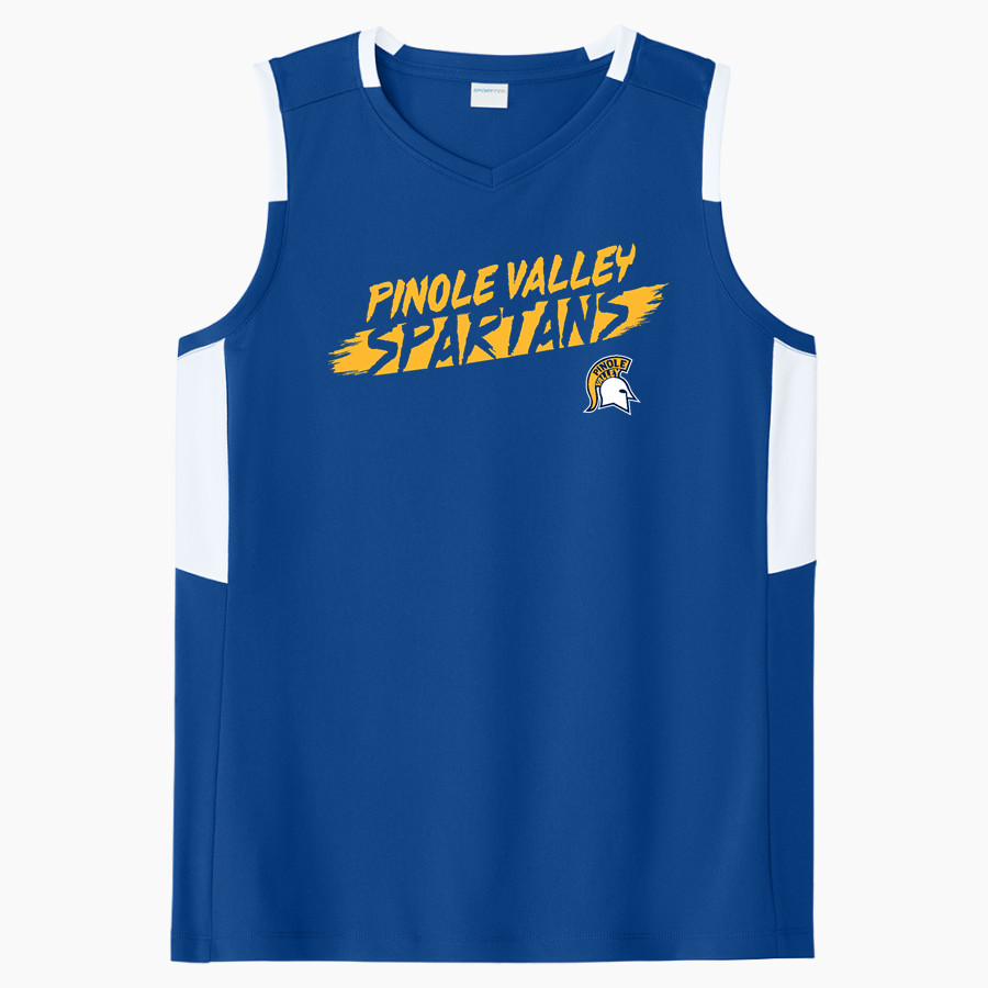 PINOLE VALLEY HIGH SCHOOL SPARTANS Sport-Tek Women's Club Sleeveless V-Neck