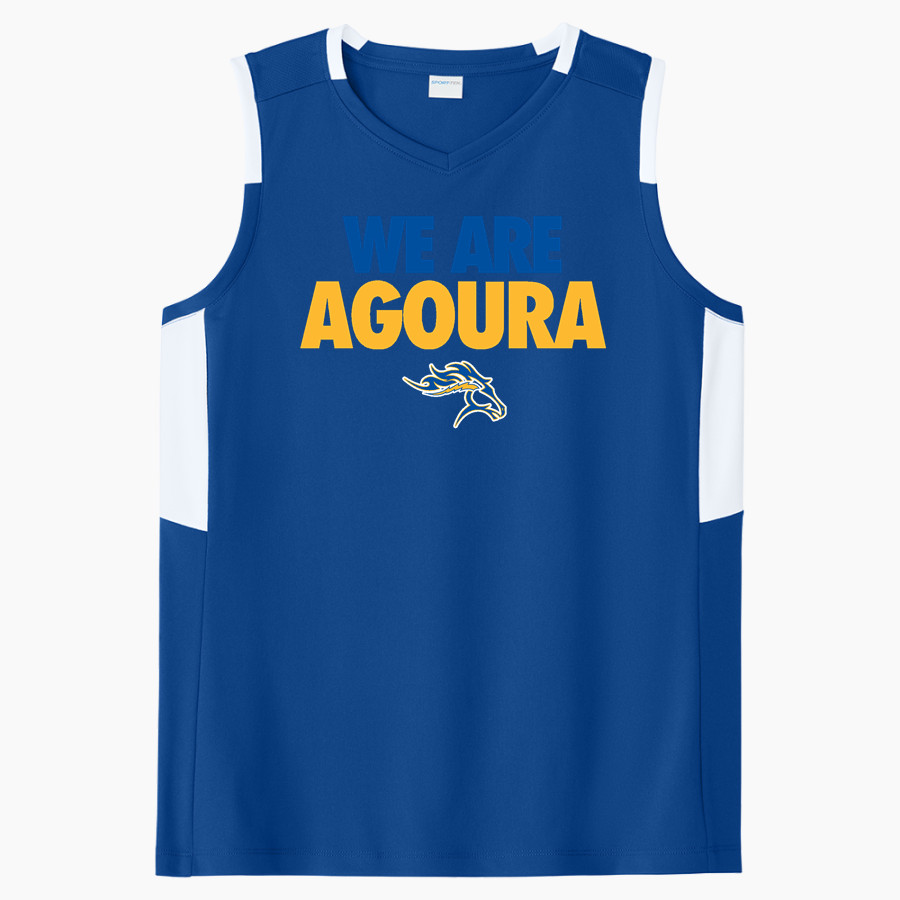 AGOURA HIGH SCHOOL CHARGERS Sport-Tek Women's Club Sleeveless V-Neck