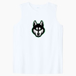 HILLCREST HIGH SCHOOL HUSKIES <span class="pdp-name-mascot">HILLCREST HUSKIES</span> Sport-Tek Women's Club Sleeveless V-Neck Front Thumbnail