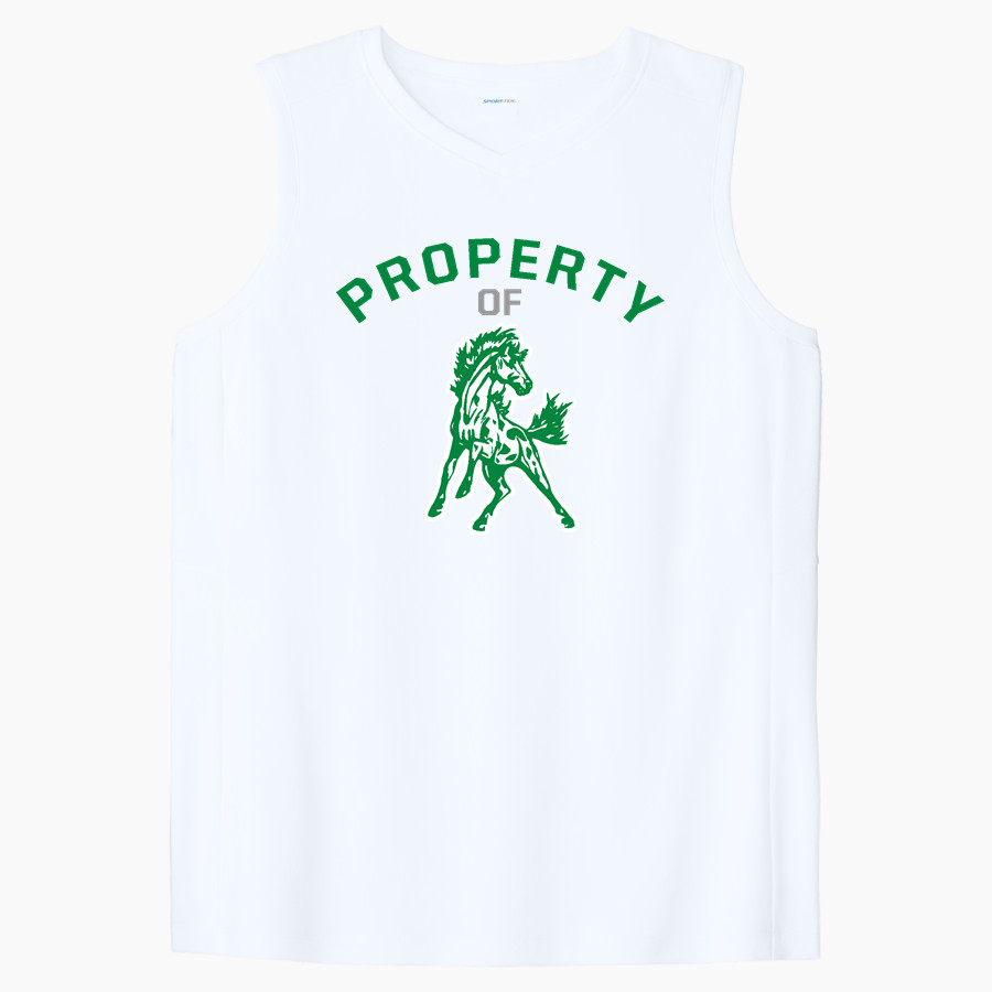 MORIARTY HIGH SCHOOL PINTOS Sport-Tek Women's Club Sleeveless V-Neck