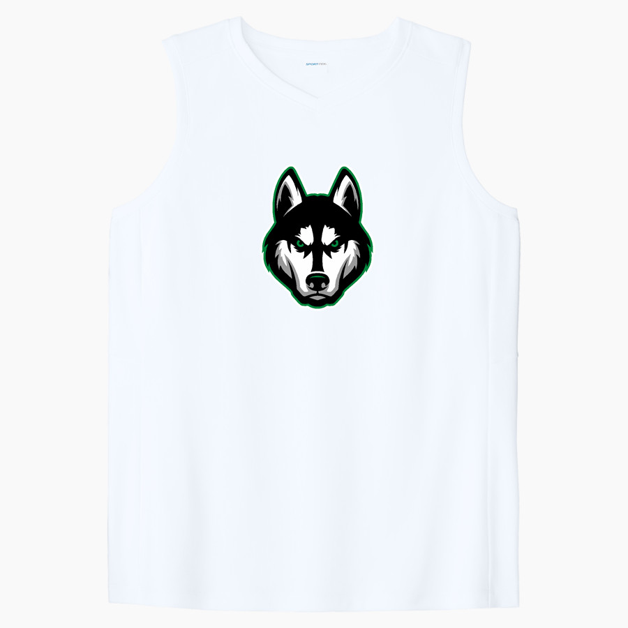HILLCREST HIGH SCHOOL HUSKIES <span class="pdp-name-mascot">HILLCREST HUSKIES</span> Sport-Tek Women's Club Sleeveless V-Neck