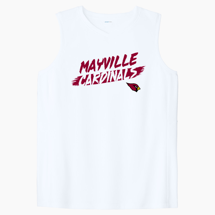 MAYVILLE HIGH SCHOOL CARDINALS Sport-Tek Women's Club Sleeveless V-Neck