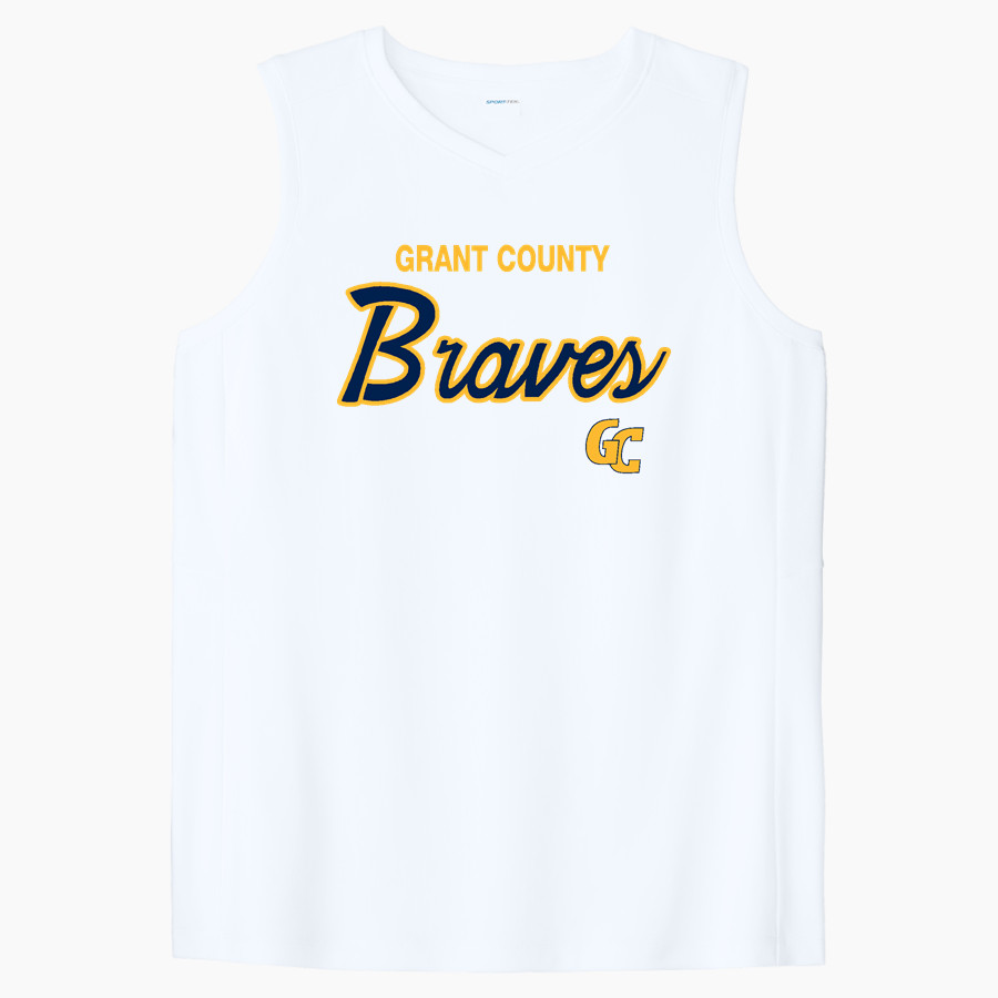 Grant County Braves The Official Online Store <span class="pdp-name-mascot">Grant County Braves</span> Sport-Tek Women's Club Sleeveless V-Neck