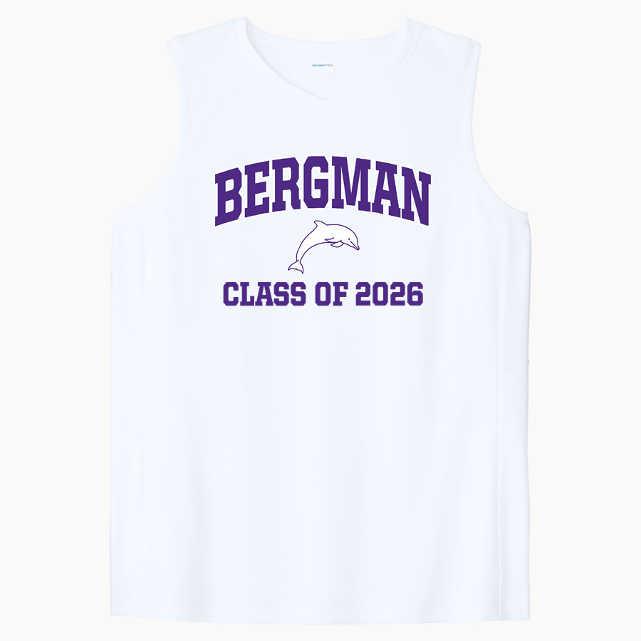 Bergman Dolphins <span class="pdp-name-mascot">Frank V. Bergman Elementary Dolphins</span> Sport-Tek Women's Club Sleeveless V-Neck