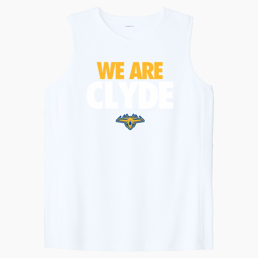 CLYDE HIGH SCHOOL FLIERS <span class="pdp-name-mascot">CLYDE FLIERS</span> Sport-Tek Women's Club Sleeveless V-Neck