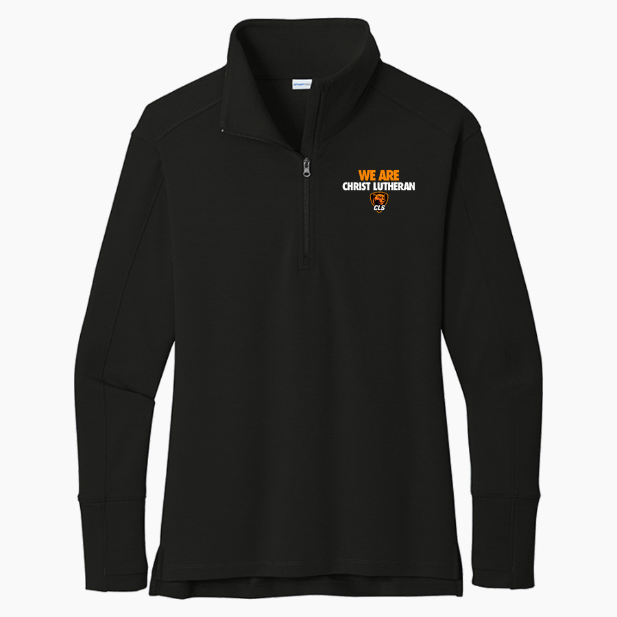 CHRIST LUTHERAN Cougars <span class="pdp-name-mascot">CHRIST LUTHERAN DAY SCHOOL Cougars</span> Sport-Tek Ladies' Sport-Wick Flex Fleece 1/4-Zip