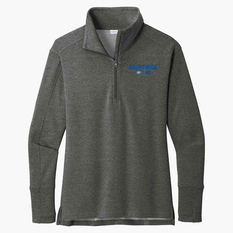 BRUNSWICK ATHLETIC FOUNDATION GO BIG BLUE <span class="pdp-name-mascot">BRUNSWICK BLUE DEVILS</span> Sport-Tek Ladies' Sport-Wick Flex Fleece 1/4-Zip