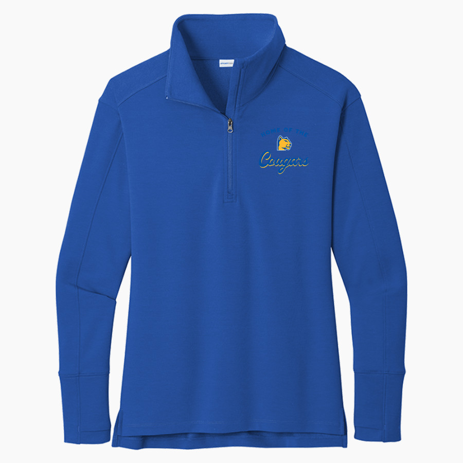 CULBRETH Cougars <span class="pdp-name-mascot">GREY CULBRETH MIDDLE SCHOOL Cougars</span> Sport-Tek Ladies' Sport-Wick Flex Fleece 1/4-Zip