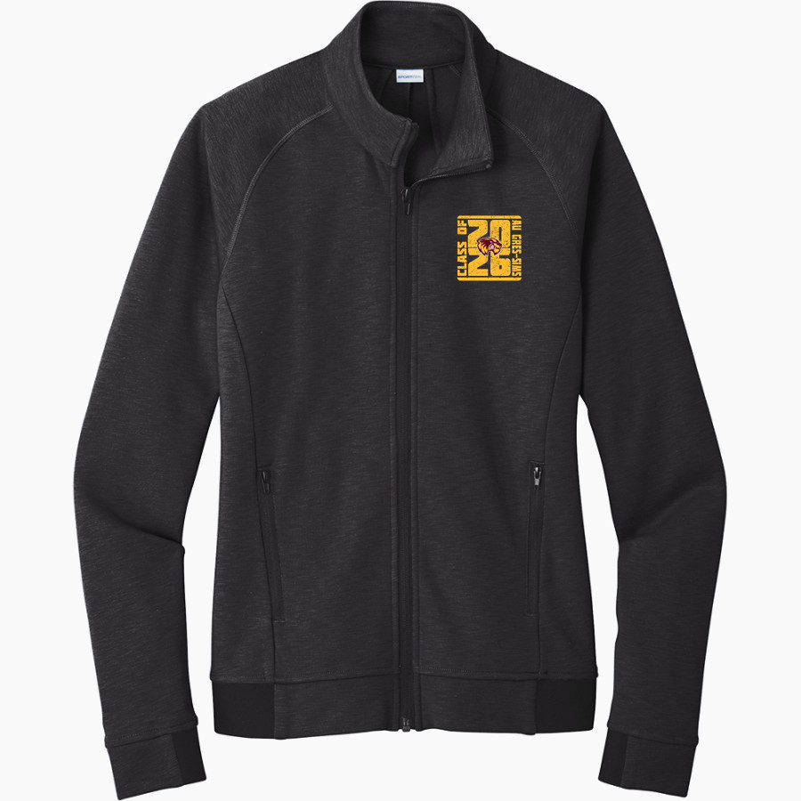 Au Gres-Sims HIGH SCHOOL WOLVERINES <span class="pdp-name-mascot">AU GRES - SIMS WOLVERINES</span> Sport-Tek Women's PosiCharge Strive Full-Zip Jacket