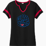 ARKOMA HIGH SCHOOL MUSTANGS <span class="pdp-name-mascot">ARKOMA MUSTANGS</span> Sport-Tek Women's Halftime Notch-Neck Short-Sleeve T-Shirt Front Thumbnail