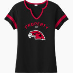 MOUNTLAKE TERRACE HIGH SCHOOL HAWKS <span class="pdp-name-mascot">MOUNTLAKE TERRACE HAWKS</span> Sport-Tek Women's Halftime Notch-Neck Short-Sleeve T-Shirt Front Thumbnail