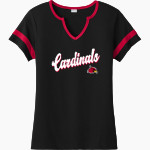 Wheeling University Cardinals Online Store Sport-Tek Women's Halftime Notch-Neck Short-Sleeve T-Shirt Front Thumbnail