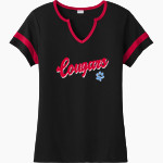 CROW HIGH SCHOOL Cougars Online Store Sport-Tek Women's Halftime Notch-Neck Short-Sleeve T-Shirt Front Thumbnail