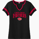 CANEY CREEK HIGH SCHOOL PANTHERS Sport-Tek Women's Halftime Notch-Neck Short-Sleeve T-Shirt Front Thumbnail