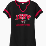 LAFAYETTE-JEFFERSON HIGH SCHOOL BRONCHOS <span class="pdp-name-mascot">JEFF BRONCHOS</span> Sport-Tek Women's Halftime Notch-Neck Short-Sleeve T-Shirt Front Thumbnail