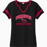 FORRESTON HIGH SCHOOL CARDINALS <span class="pdp-name-mascot">FORRESTON CARDINALS</span> Sport-Tek Women's Halftime Notch-Neck Short-Sleeve T-Shirt Front Thumbnail
