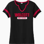 Wolcott Eagles <span class="pdp-name-mascot">Wolcott High School Eagles</span> Sport-Tek Women's Halftime Notch-Neck Short-Sleeve T-Shirt Front Thumbnail