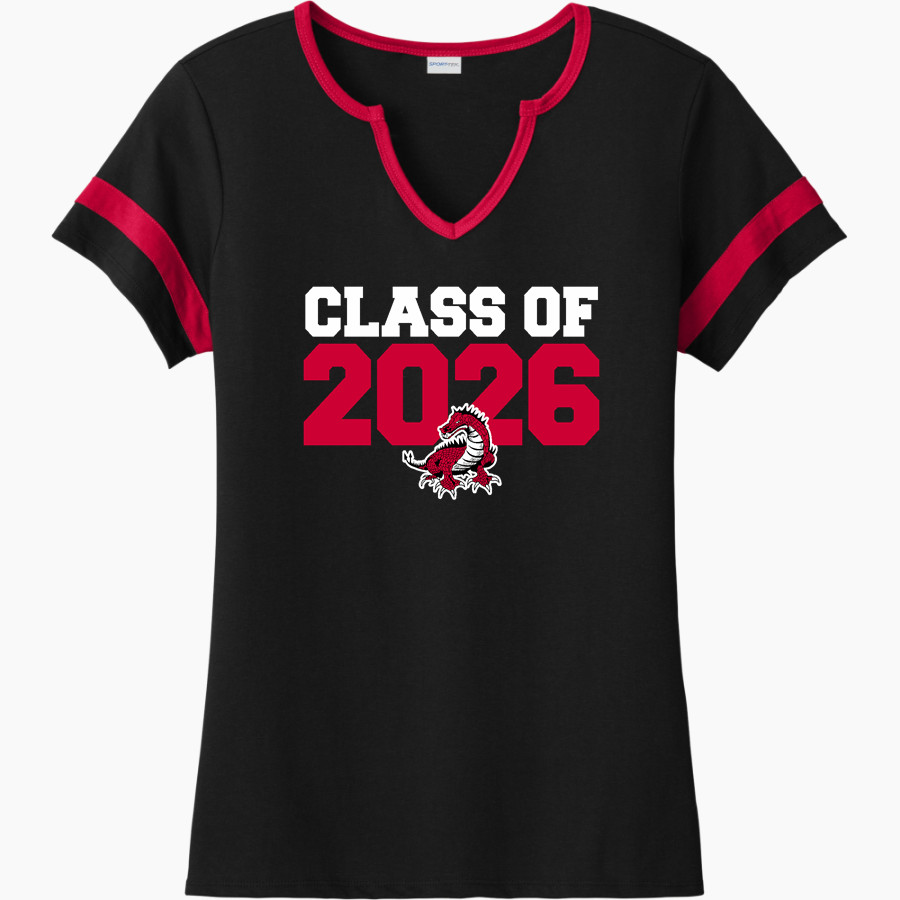 PENDER HIGH SCHOOL PENDRAGONS <span class="pdp-name-mascot">PENDER PENDRAGONS</span> Sport-Tek Women's Halftime Notch-Neck Short-Sleeve T-Shirt