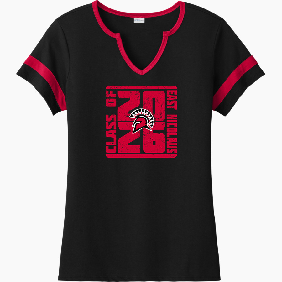 EAST NICOLAUS HIGH SCHOOL SPARTANS <span class="pdp-name-mascot">EAST NICOLAUS SPARTANS</span> Sport-Tek Women's Halftime Notch-Neck Short-Sleeve T-Shirt