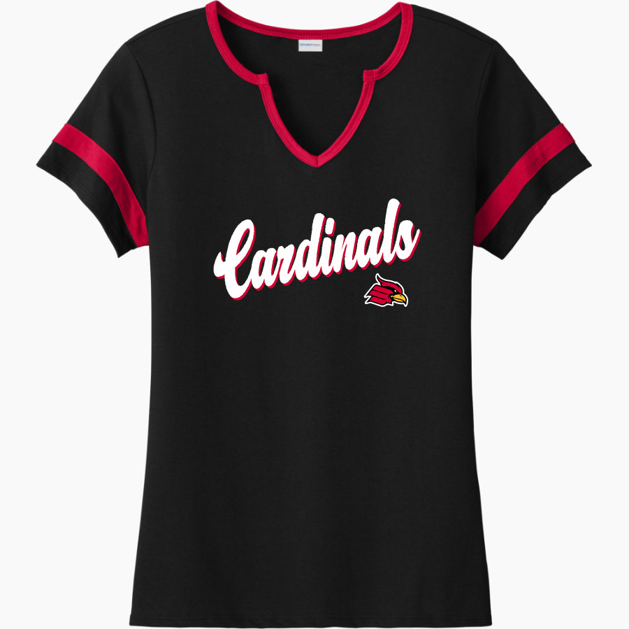Wheeling University Cardinals Online Store Sport-Tek Women's Halftime Notch-Neck Short-Sleeve T-Shirt