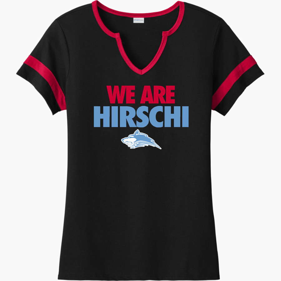 HIRSCHI MIDDLE SCHOOL HUSKIES <span class="pdp-name-mascot">HIRSCHI HUSKIES</span> Sport-Tek Women's Halftime Notch-Neck Short-Sleeve T-Shirt