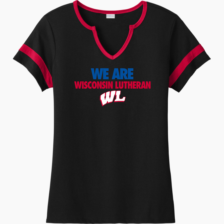 Wisconsin Lutheran Vikings <span class="pdp-name-mascot">Wisconsin Lutheran Vikings</span> Sport-Tek Women's Halftime Notch-Neck Short-Sleeve T-Shirt