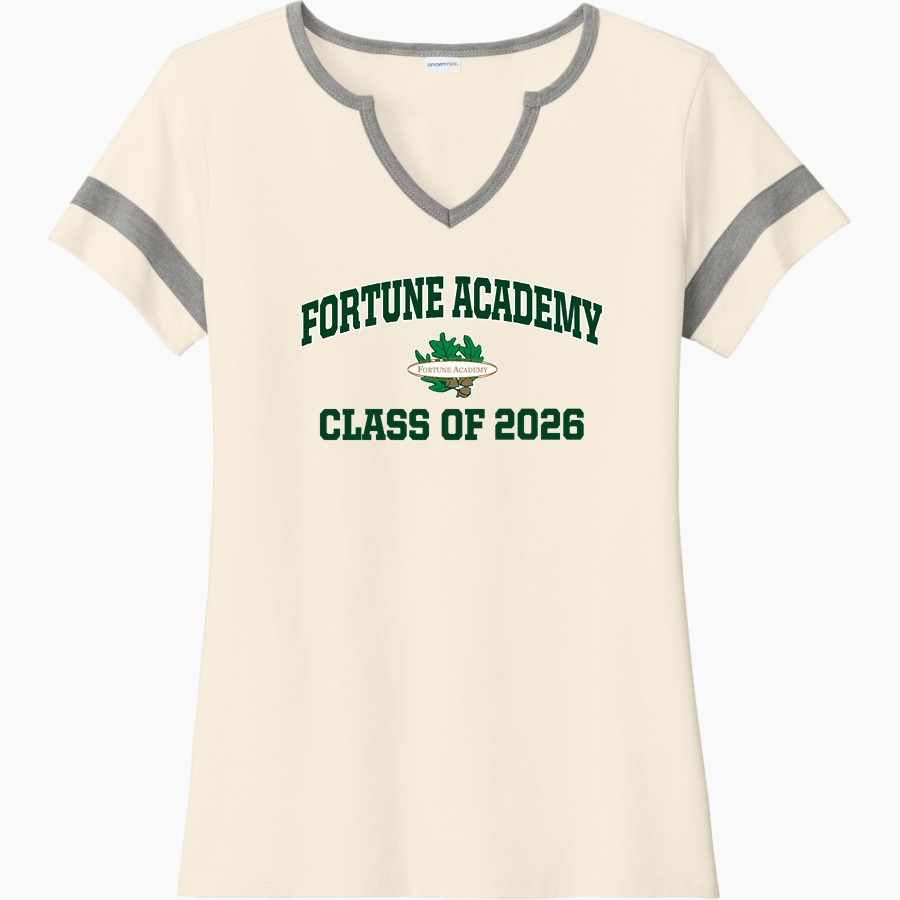 Fortune Academy Mighty Oaks online store Sport-Tek Women's Halftime Notch-Neck Short-Sleeve T-Shirt