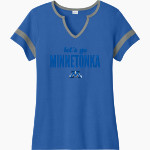 Minnetonka Skippers Sport-Tek Women's Halftime Notch-Neck Short-Sleeve T-Shirt Front Thumbnail