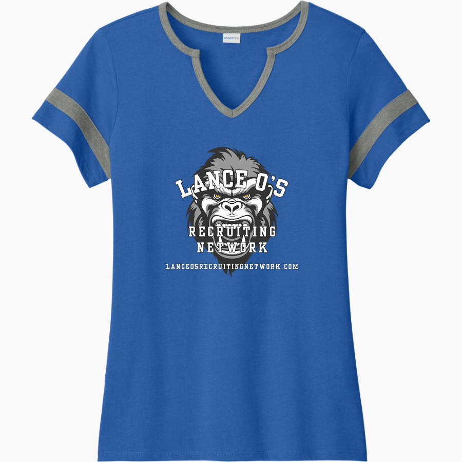 Lance O's Recruiting Network Lance O's Recruiting <span class="pdp-name-mascot">Lanceo's Recruiting Network</span> Sport-Tek Women's Halftime Notch-Neck Short-Sleeve T-Shirt