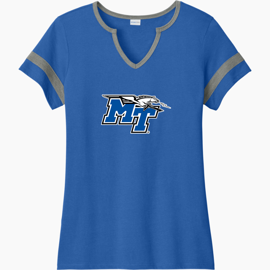 MTSU Blue Raiders Sport-Tek Women's Halftime Notch-Neck Short-Sleeve T-Shirt
