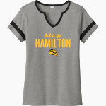 Hamilton Hawkeyes Hawkeyes <span class="pdp-name-mascot">Hamilton Hawkeyes</span> Sport-Tek Women's Halftime Notch-Neck Short-Sleeve T-Shirt Front Thumbnail