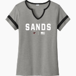 SANDS HIGH SCHOOL MUSTANGS <span class="pdp-name-mascot">SANDS MUSTANGS</span> Sport-Tek Women's Halftime Notch-Neck Short-Sleeve T-Shirt Front Thumbnail