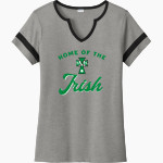 ST. MARY Irish <span class="pdp-name-mascot">ST. MARY SCHOOL Irish</span> Sport-Tek Women's Halftime Notch-Neck Short-Sleeve T-Shirt Front Thumbnail