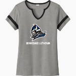 Winnebago Lutheran Vikings Online Store <span class="pdp-name-mascot">Winnebago Lutheran Academy Vikings</span> Sport-Tek Women's Halftime Notch-Neck Short-Sleeve T-Shirt Front Thumbnail