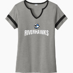 Coxsackie-Athens High School Riverhawks official sideline store <span class="pdp-name-mascot">Coxsackie-Athens Riverhawks</span> Sport-Tek Women's Halftime Notch-Neck Short-Sleeve T-Shirt Front Thumbnail