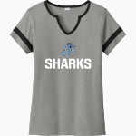St. James Sharks <span class="pdp-name-mascot">St. James Sharks</span> Sport-Tek Women's Halftime Notch-Neck Short-Sleeve T-Shirt Front Thumbnail