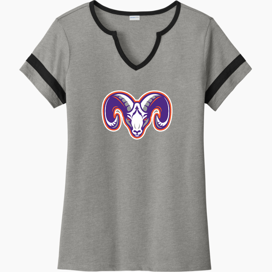 McDonough Rams Sport-Tek Women's Halftime Notch-Neck Short-Sleeve T-Shirt