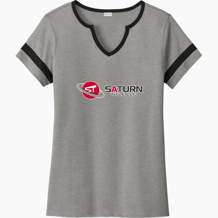 Saturn Title LLC Saturn Title <span class="pdp-name-mascot">Saturn Title LLC</span> Sport-Tek Women's Halftime Notch-Neck Short-Sleeve T-Shirt