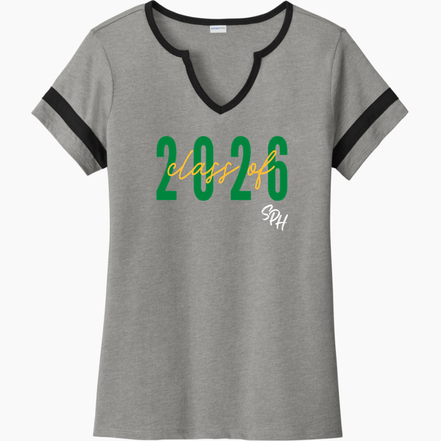 St. Patrick of Heatherdowns Irish <span class="pdp-name-mascot">St. Patrick of Heatherdowns Irish</span> Sport-Tek Women's Halftime Notch-Neck Short-Sleeve T-Shirt