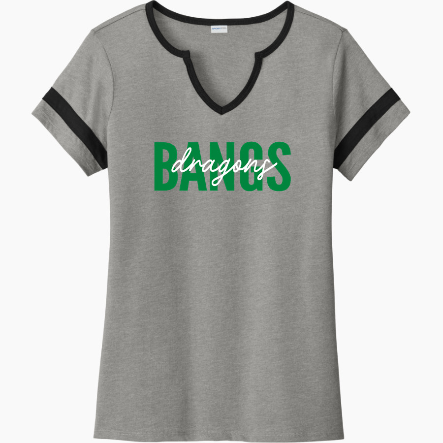 BANGS HIGH SCHOOL DRAGONS <span class="pdp-name-mascot">BANGS DRAGONS</span> Sport-Tek Women's Halftime Notch-Neck Short-Sleeve T-Shirt