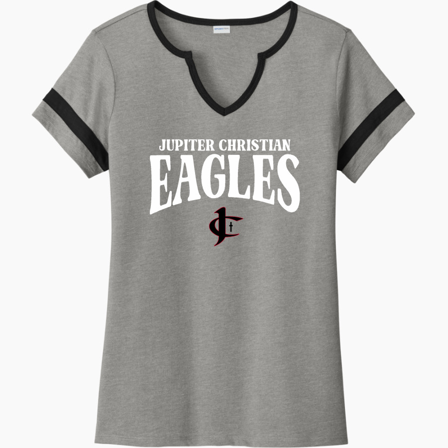 Jupiter Christian Eagles <span class="pdp-name-mascot">Jupiter Eagles</span> Sport-Tek Women's Halftime Notch-Neck Short-Sleeve T-Shirt