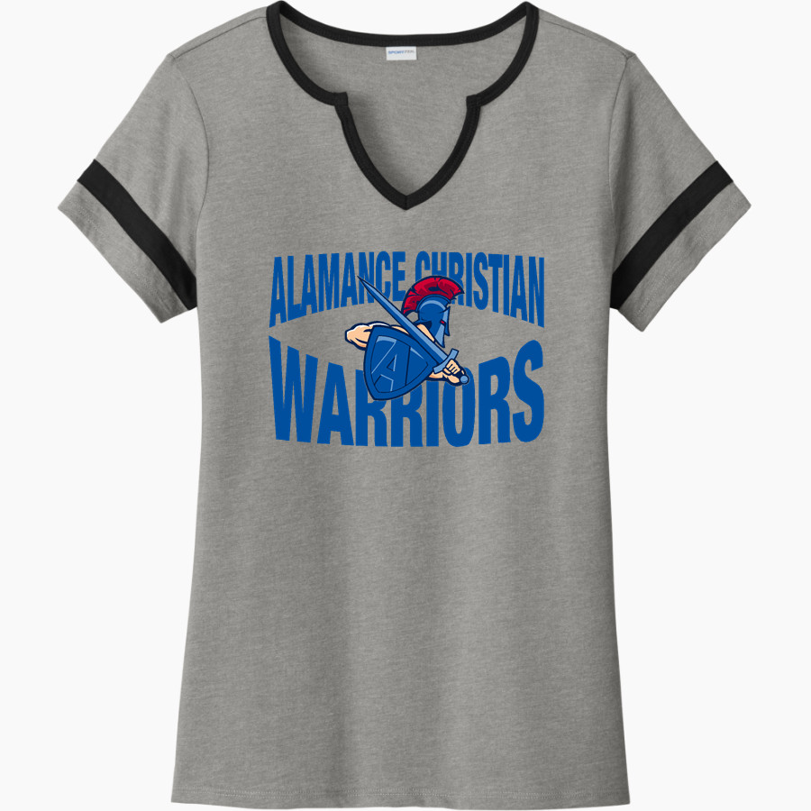 Alamance Christian Warriors <span class="pdp-name-mascot">Alamance Christian Warriors</span> Sport-Tek Women's Halftime Notch-Neck Short-Sleeve T-Shirt