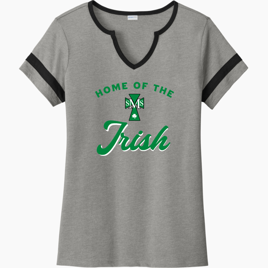 ST. MARY Irish <span class="pdp-name-mascot">ST. MARY SCHOOL Irish</span> Sport-Tek Women's Halftime Notch-Neck Short-Sleeve T-Shirt
