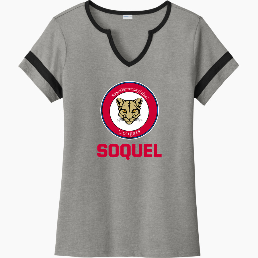 Soquel Cougars <span class="pdp-name-mascot">Soquel Elementary School Cougars</span> Sport-Tek Women's Halftime Notch-Neck Short-Sleeve T-Shirt
