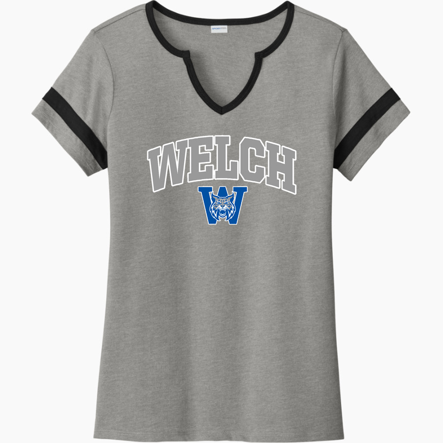 WELCH HIGH SCHOOL WILDCATS Sport-Tek Women's Halftime Notch-Neck Short-Sleeve T-Shirt