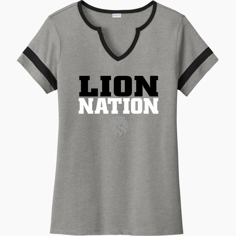 Pride Wrestling Lions <span class="pdp-name-mascot">Pride Wrestling Lions</span> Sport-Tek Women's Halftime Notch-Neck Short-Sleeve T-Shirt